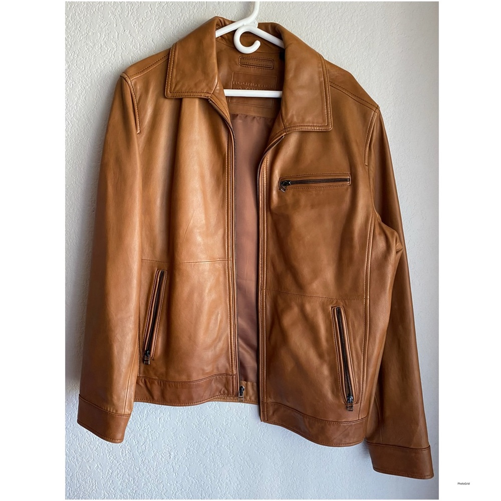 Roundtree & Yorke Brown Leather Jacket